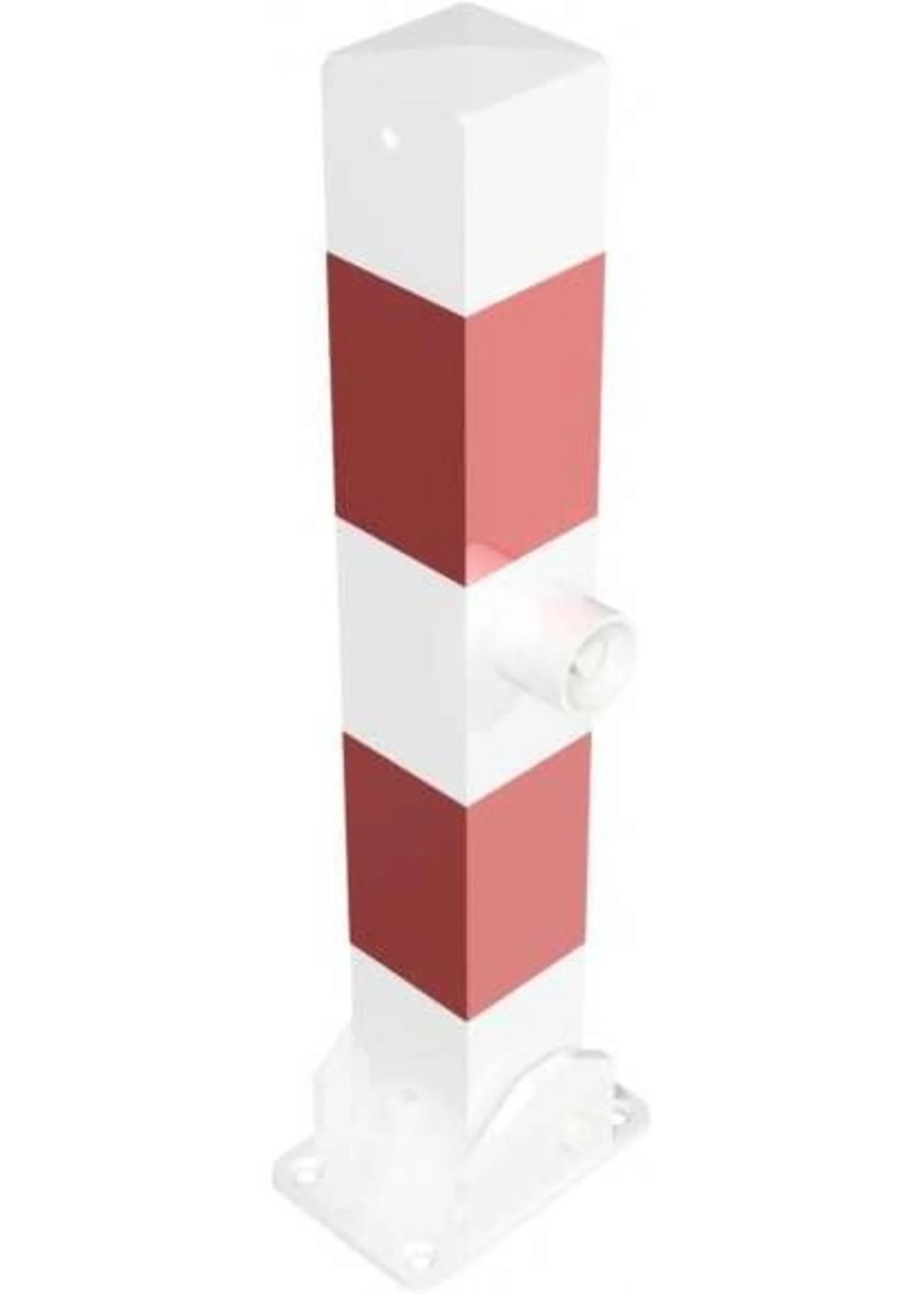 Absperrpfosten 70 cm – Umlegbar mit Dreiecksschloss & Bodenplatte