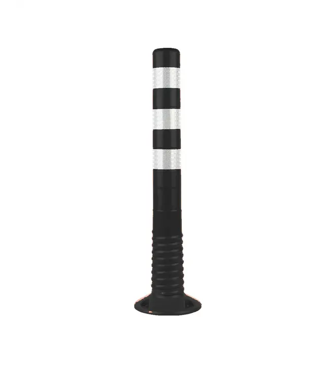 Flexibler Absperrpfosten Schwarz 75 cm, reflektierend