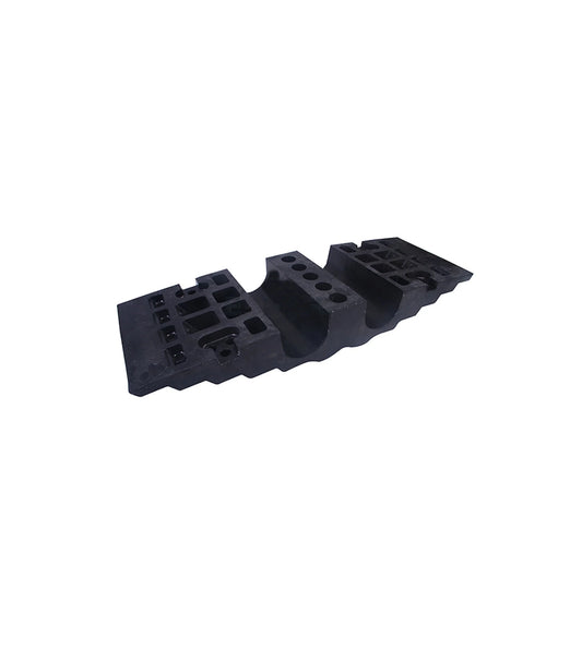 Schlauchbrücke Gummi Ø 9,5 cm- Gelb/Schwarz mit reflektierenden Streifen