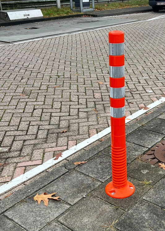 Flexibler Kunststoff-Absperrpfosten 100 cm, T-Flex, ø 80 mm, überfahrbar