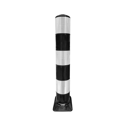 Absperrpfosten Schwarz 100 cm x 80 mm – Überfahrbar