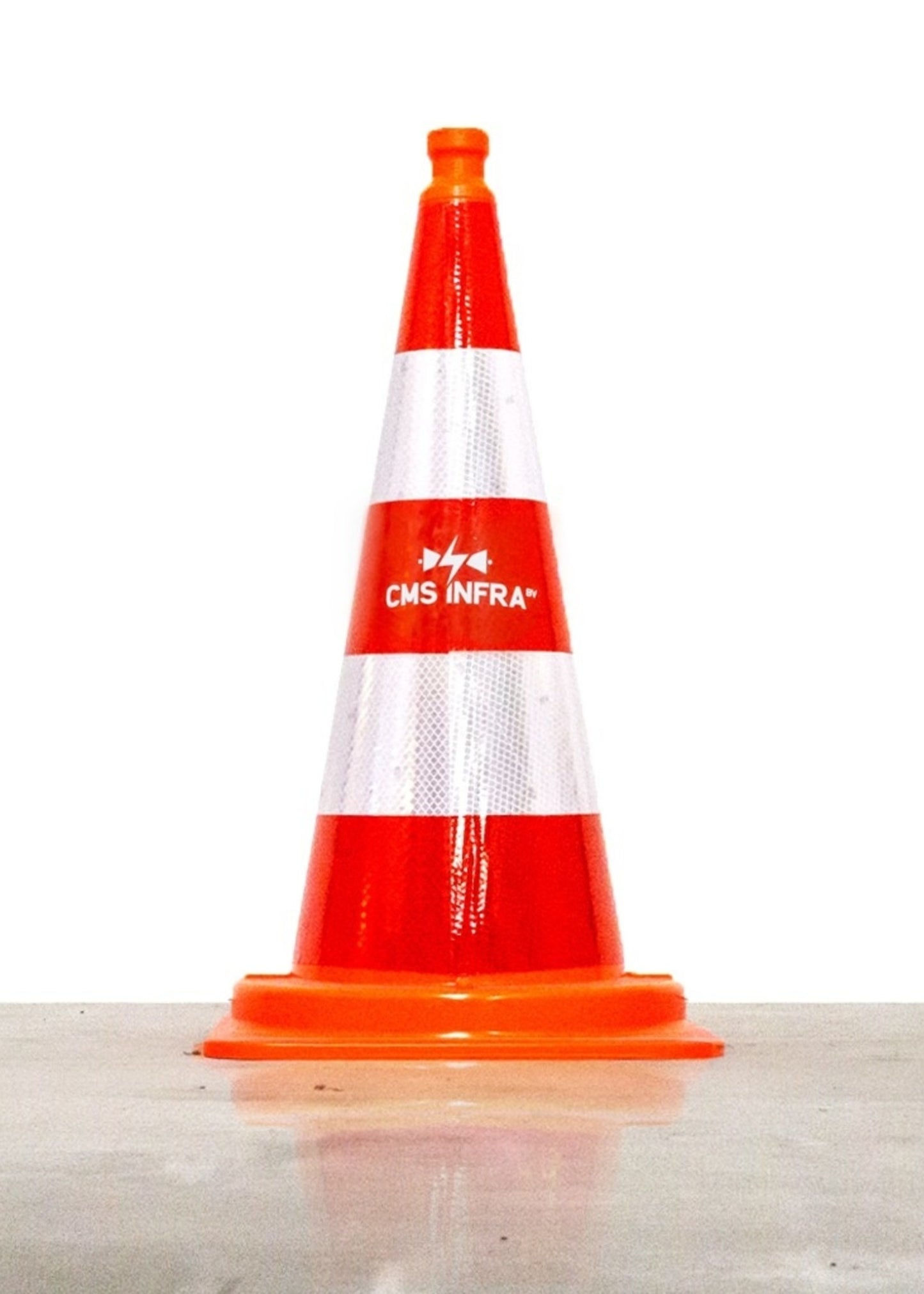 Verkehrskegel 75 cm mit 3M Klasse 3 Folie reflektierend