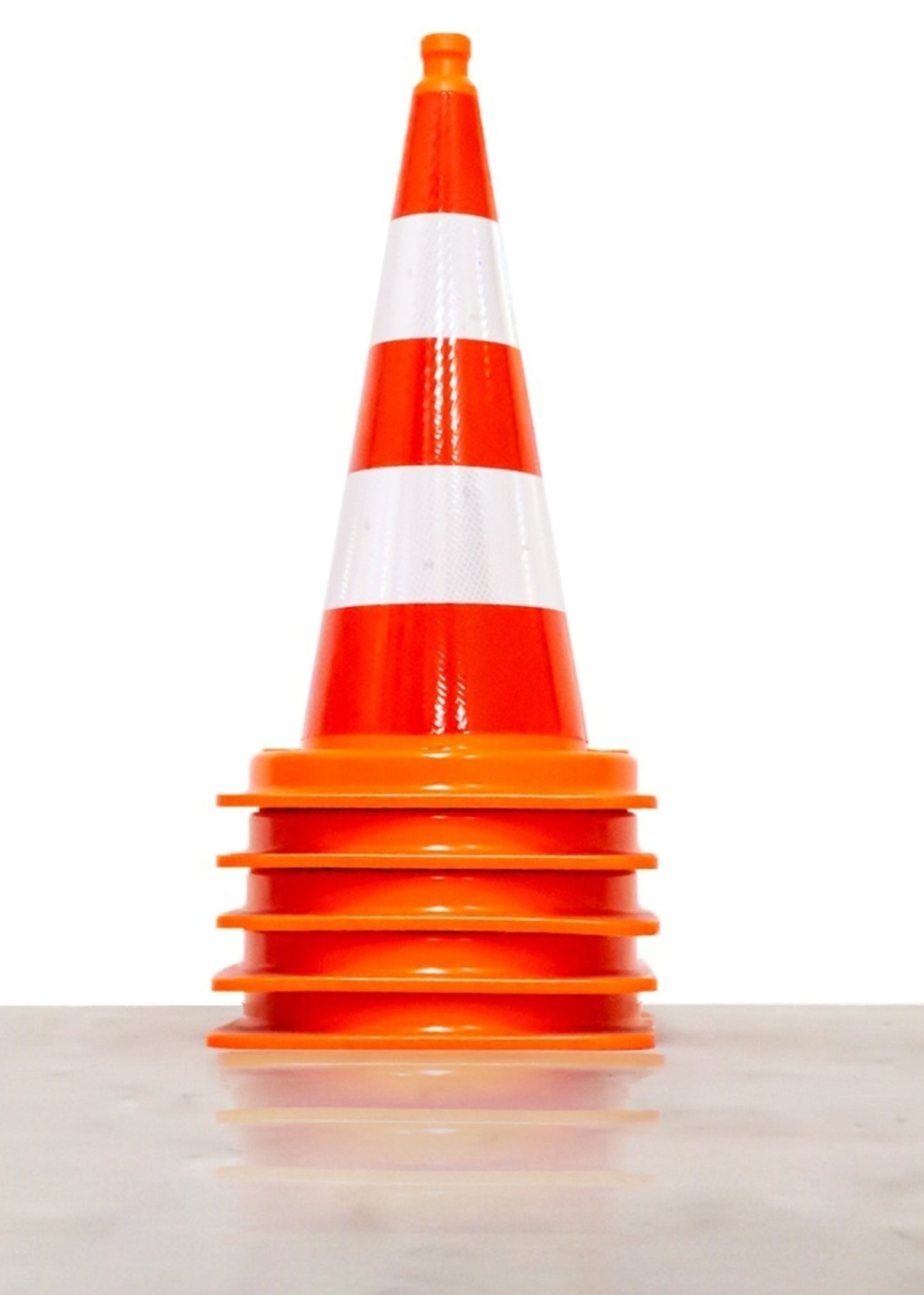 Verkehrskegel 75 cm mit 3M Klasse 3 Folie reflektierend