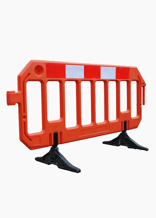 Kunststoff-Absperrgitter – 200 x 100 cm mit Reflexstreifen orange