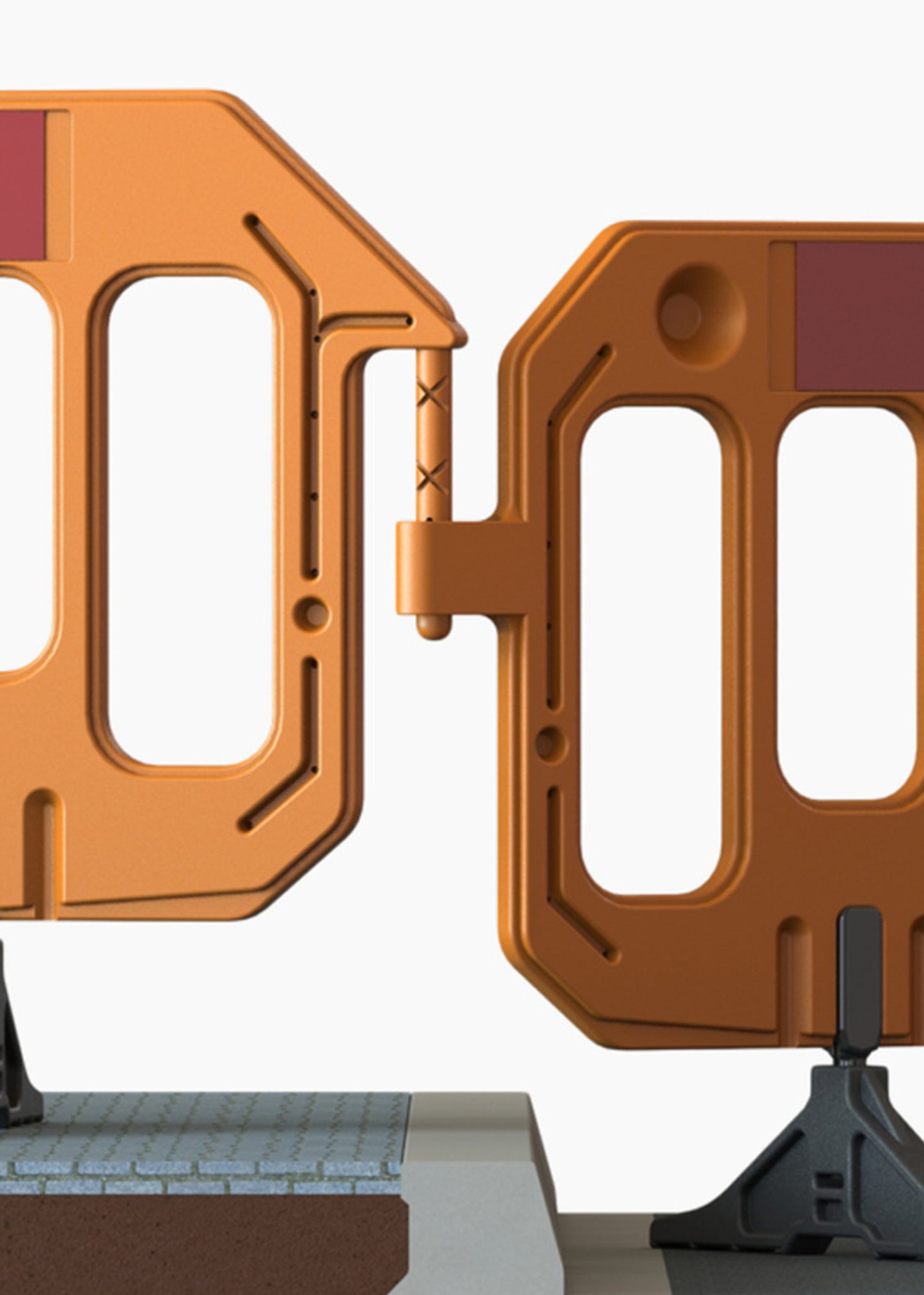 Kunststoff-Absperrgitter – 200 x 100 cm mit Reflexstreifen orange