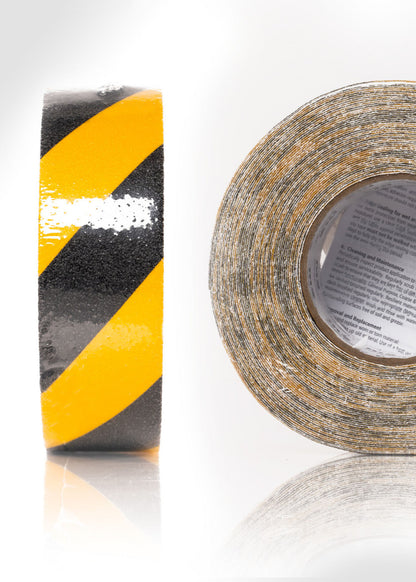 Rutschfestes Klebeband – Gelb-Schwarz 18 m Rolle für Industrie