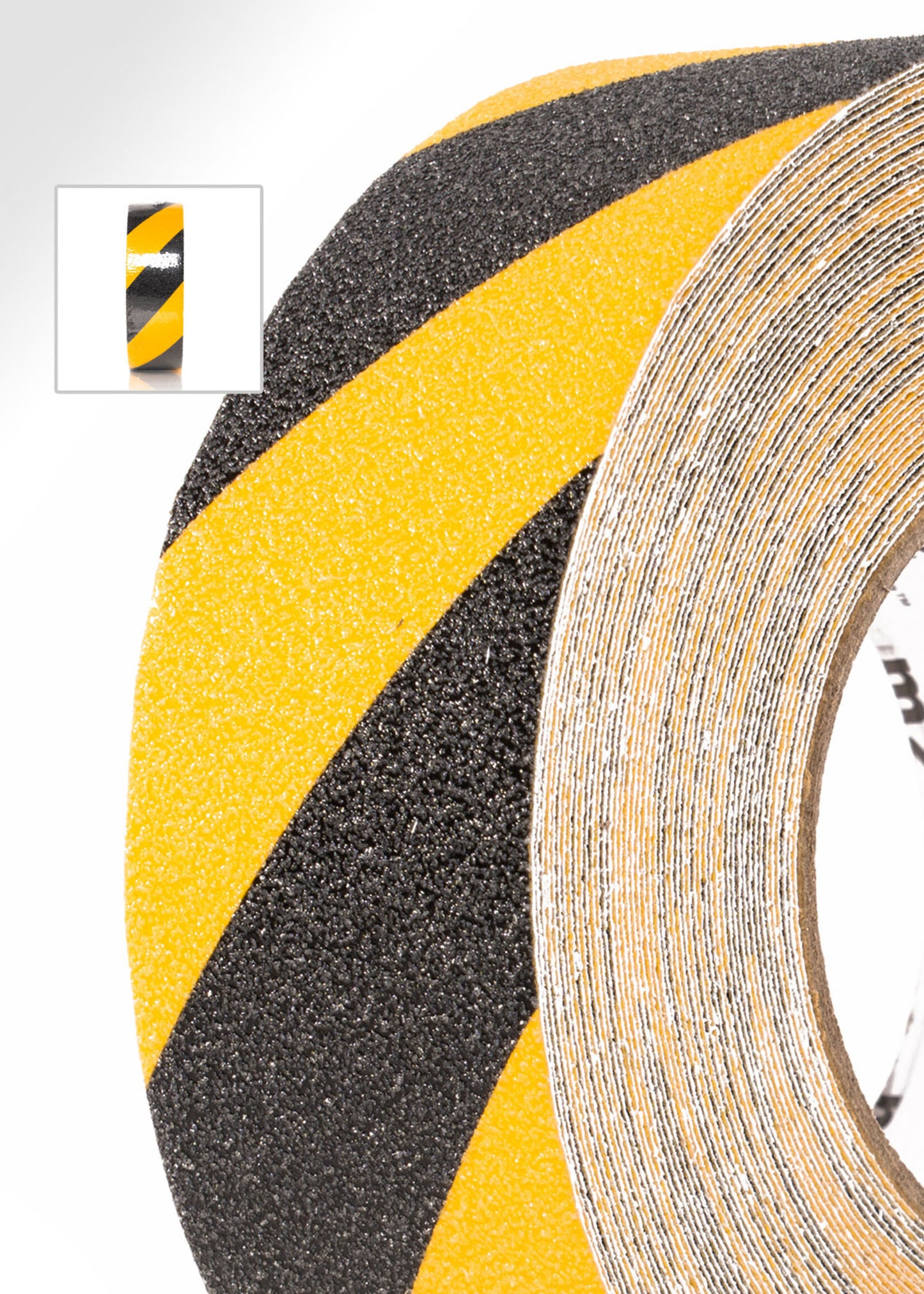 Rutschfestes Klebeband – Gelb-Schwarz 18 m Rolle für Industrie