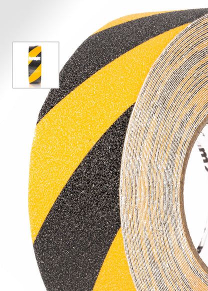 Rutschfestes Klebeband – Gelb-Schwarz 18 m Rolle für Industrie