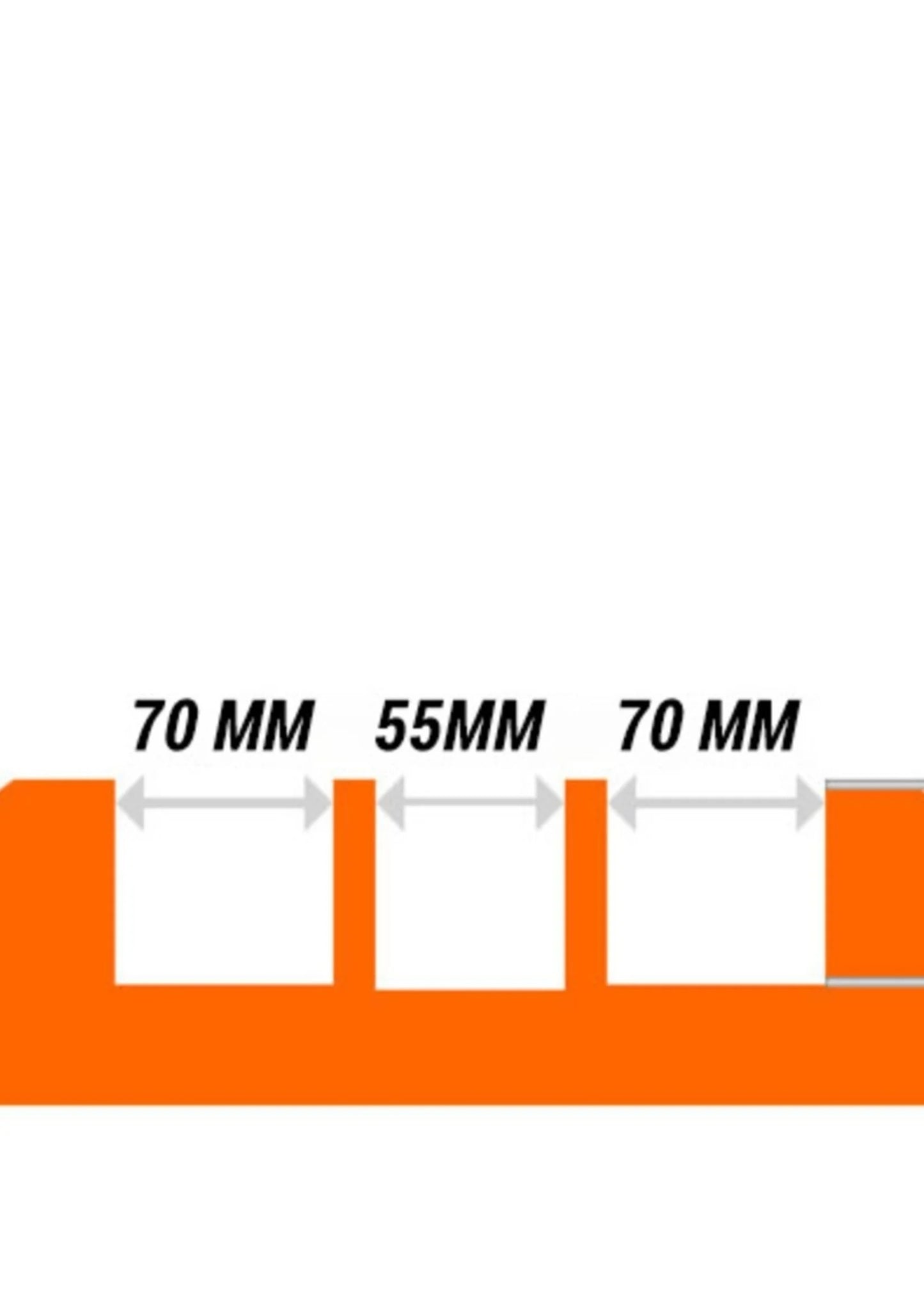 Kabelbrücke Gummi 90 cm – 3 Kanäle, Schwerlast