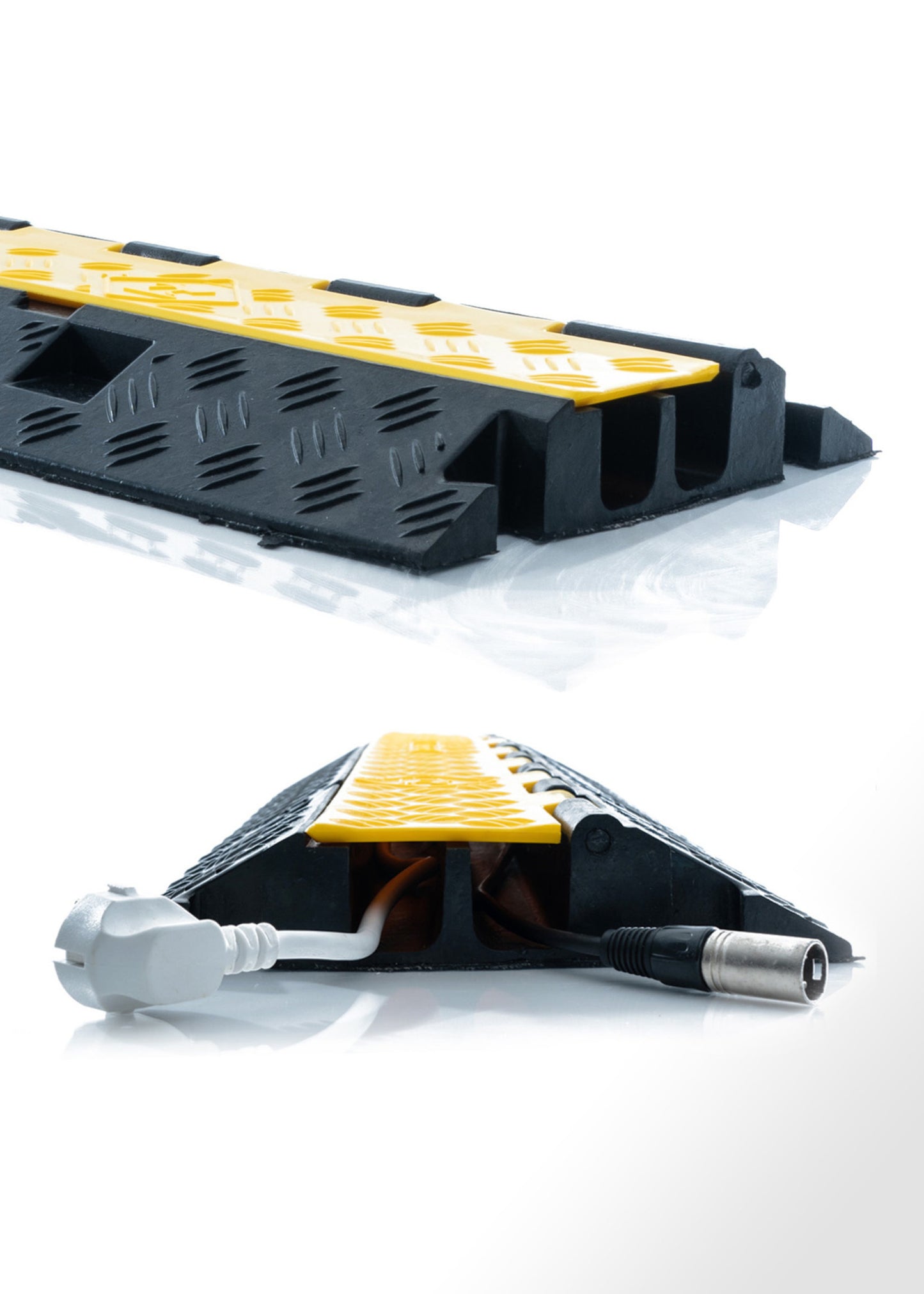 Kabelbrücke Gummi 100 cm – 2-Kanal System für Kabelschutz