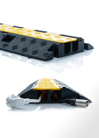 Kabelbrücke Gummi 100 cm – 2-Kanal System für Kabelschutz