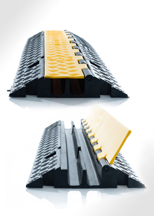 Kabelbrücke Gummi 100 cm – 2-Kanal System für Kabelschutz