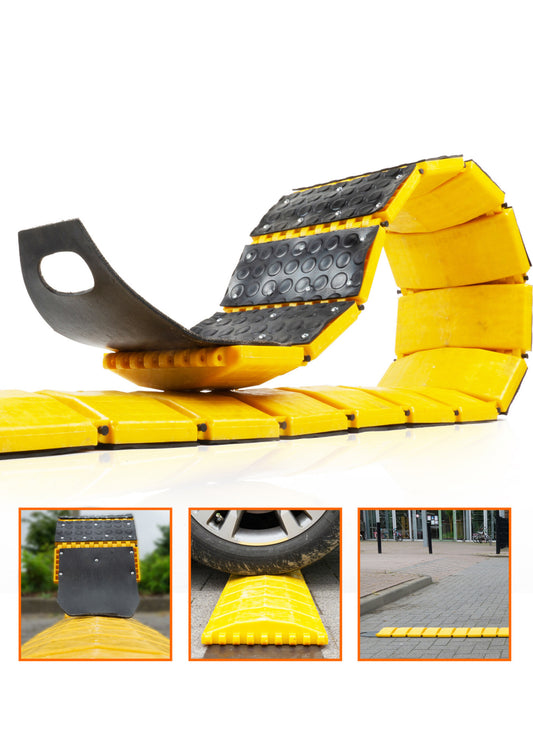 Mobile Temposchwelle 300 cm aufrollbar & rutschfest