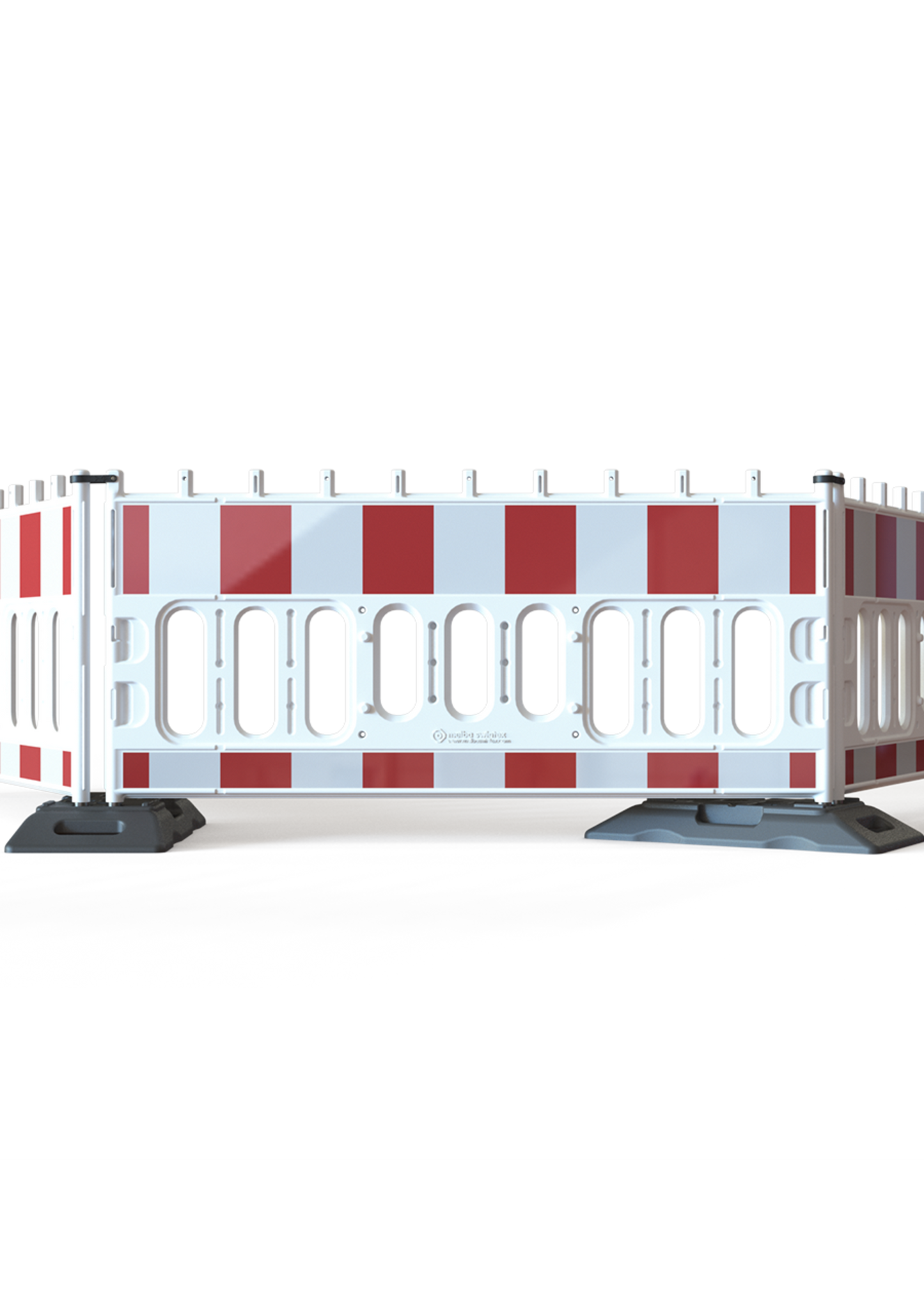 Schrankenzaun Weiß mit RA1-Folie reflektierend