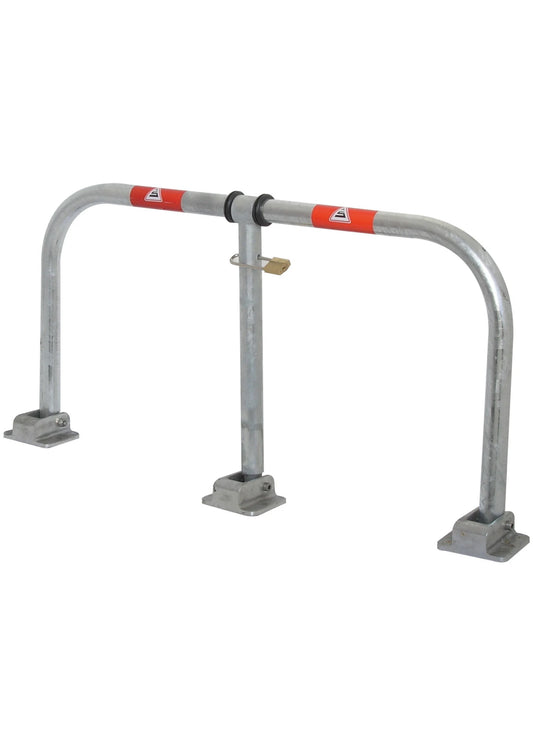 Parkplatzsperrbügel umlegbar – Mit Vorhängeschloss