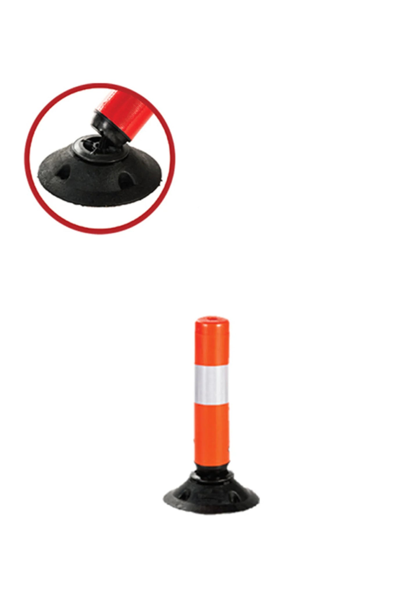 Flexpin Absperrpfosten 45 cm Rot-Weiß, überfahrbar