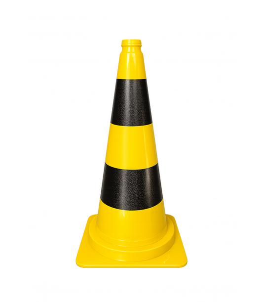 Leitkegel Gelb-Schwarz 75 cm PVC