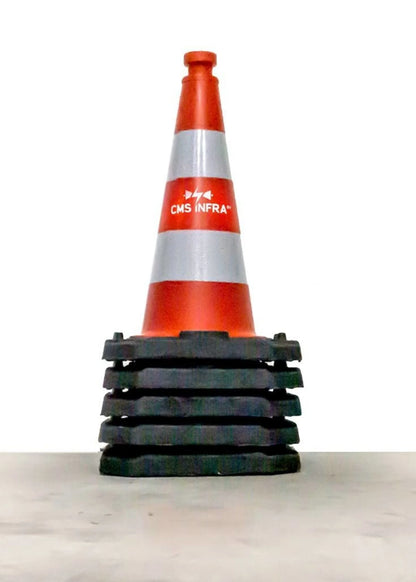 Leitkegel 50 cm mit Logo, RA3 – Verkehrspylonen mit Branding