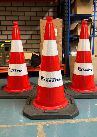 Leitkegel 50 cm mit Logo, RA3 – Verkehrspylonen mit Branding