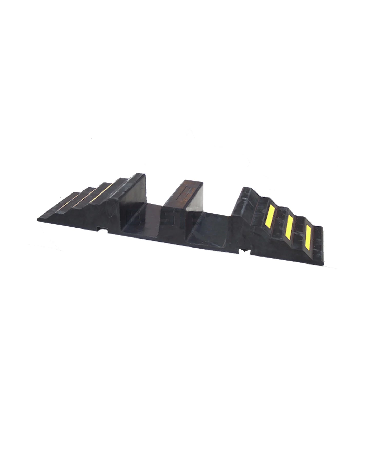 Schlauchbrücke Gummi XL - 2 Kanäle, 150 mm x 150 mm, Gelb/Schwarz