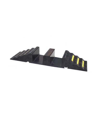 Schlauchbrücke Gummi XL - 2 Kanäle, 150 mm x 150 mm, Gelb/Schwarz