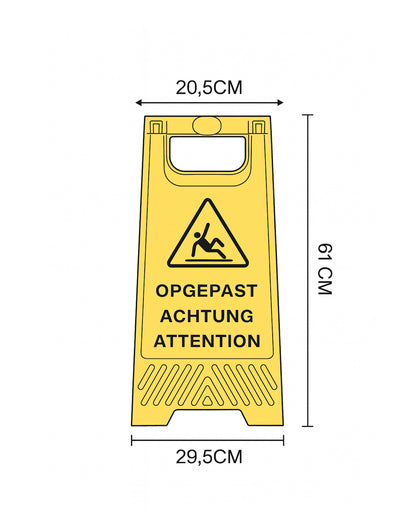 Warnschild „Nasser Boden“ – 4-sprachiger Aufsteller