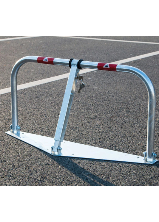 Parkbügel mit Schloss – Verzinkt, umlegbar & inklusive 3 Schlüssel