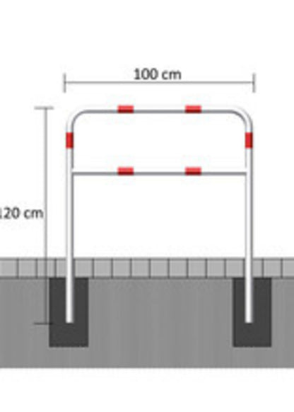 Sperrelement 100 cm x 120 cm – Fußgängersperre Stahl