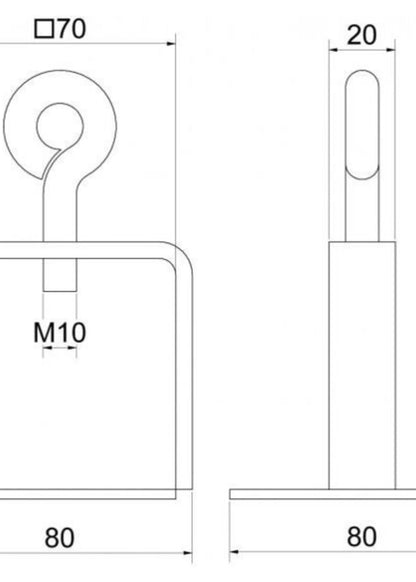 Schilderklemme verzinkt– Für Schaftrohre 40/60 mm