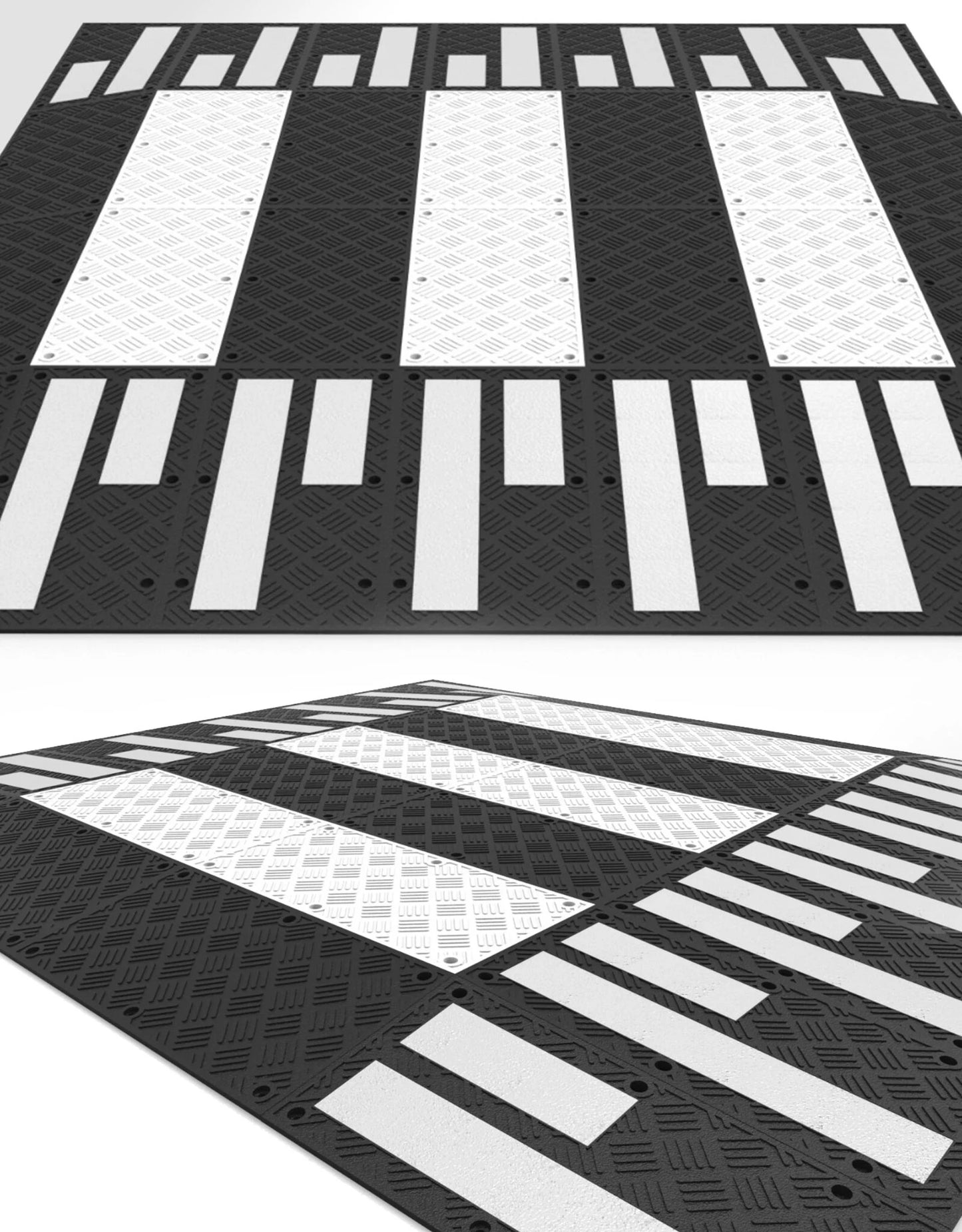 Temposchwelle mit Zebrastreifen – Verkehrsplateau 300 x 300 cm