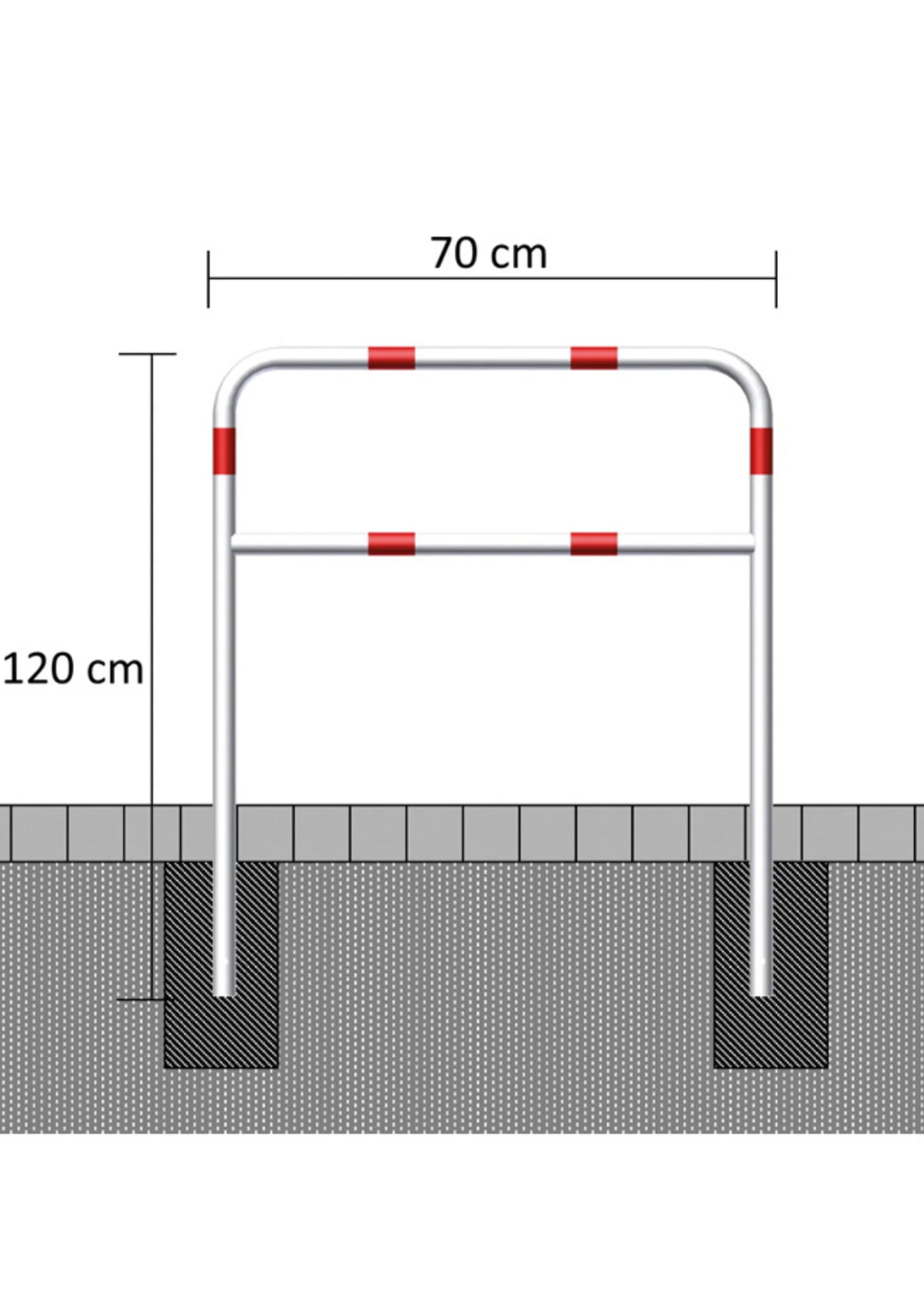 Wegesperren 70 cm x 120 cm