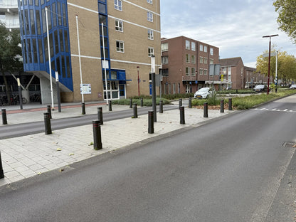 Diamant Absperrpfosten Schwarz – aus Recyclingkunststoff