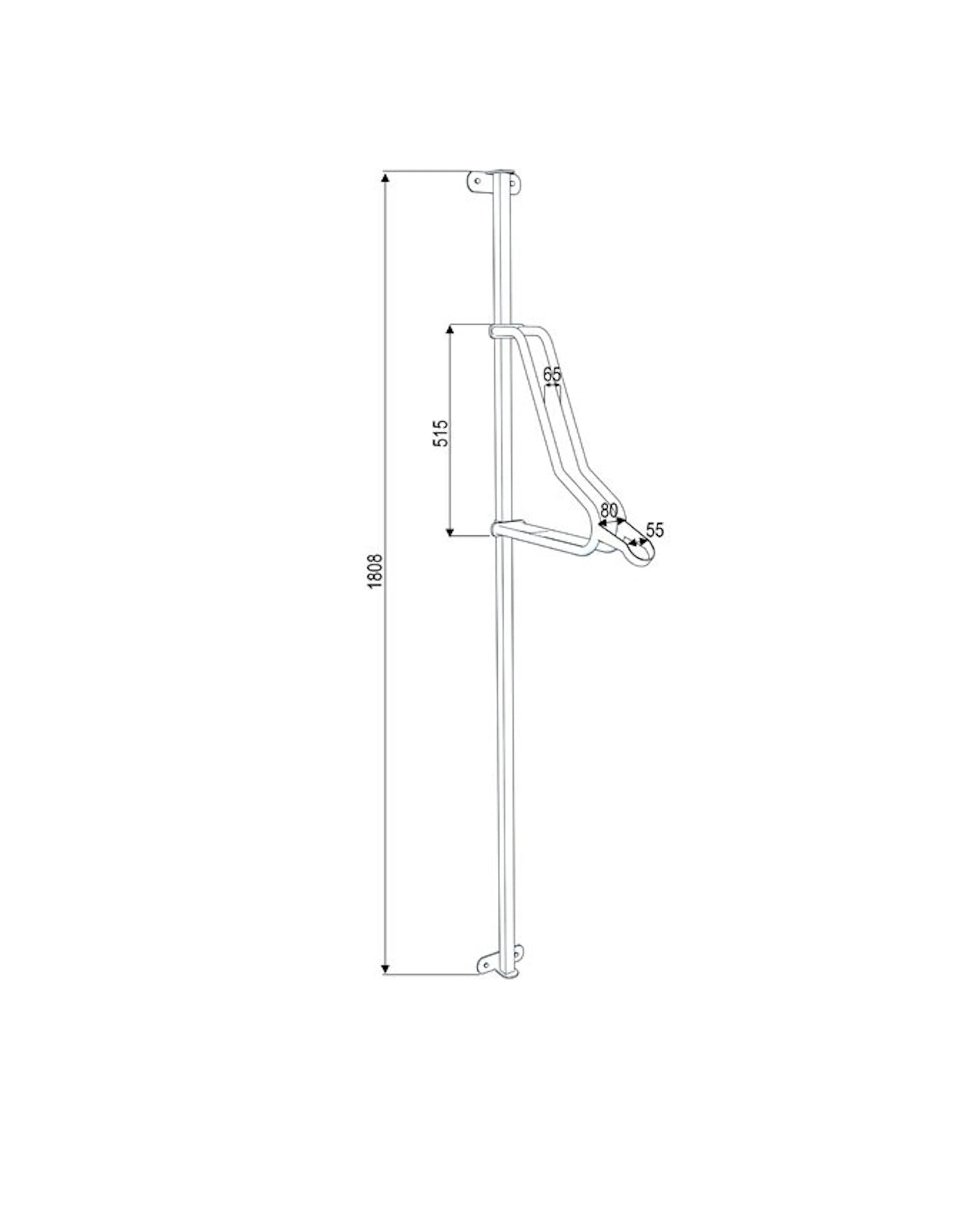 Wand-Fahrradständer 2 Fahrräder - Verzinkter, rostfreier Stahl