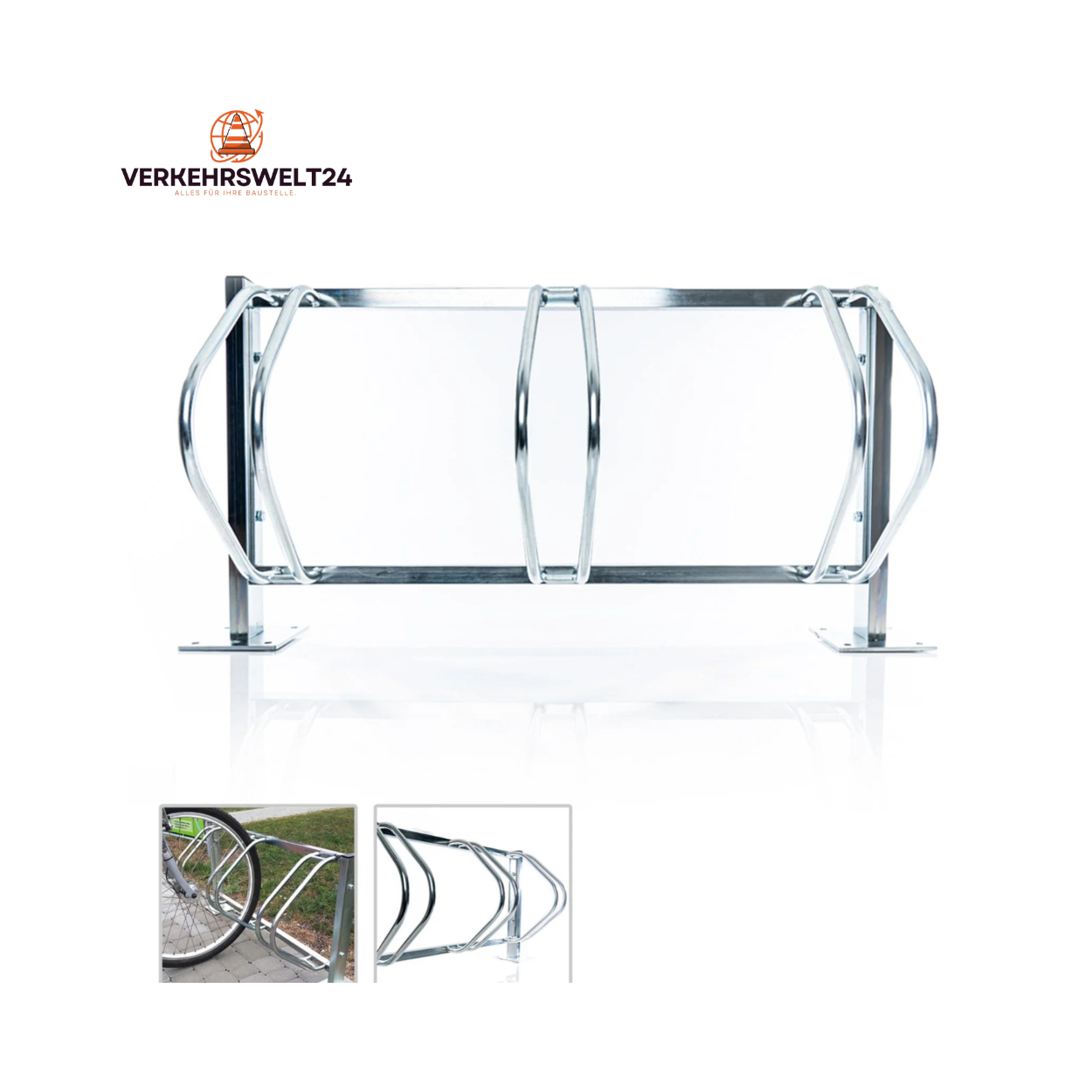 Fahrradständer 3 Fahrräder – Verzinkter Stahl, stehend