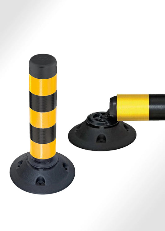 Flexibler Absperrpfosten FLEXPIN 45 cm Gelb-Schwarz – überfahrbar