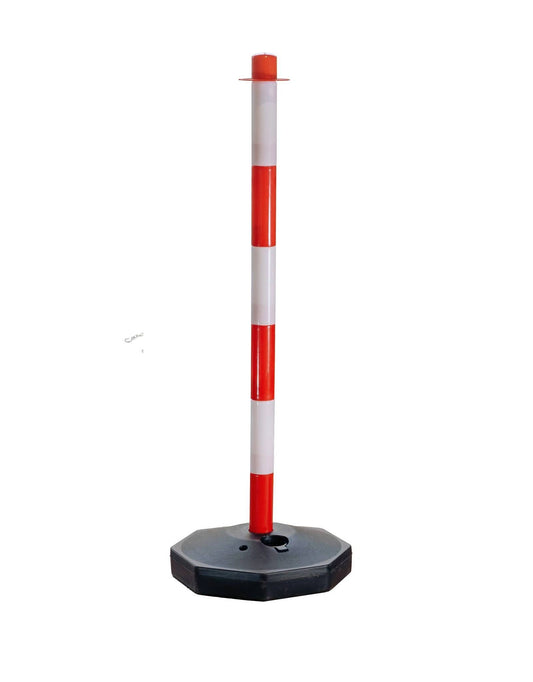 Kettenständer 90cm mit Fuß rot/weiß