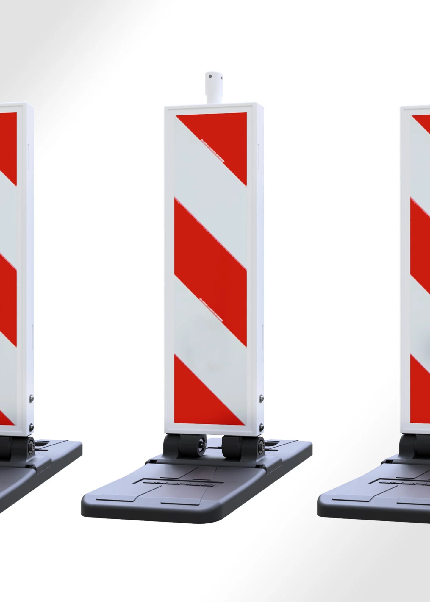 Klappbare Leitbake mit Fußplatte – Pfeil- oder Schraffenbake, Höhe 800 mm