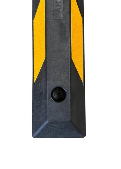 Radstopp Kunststoff 87 cm – Schwarz-Gelb reflektierend