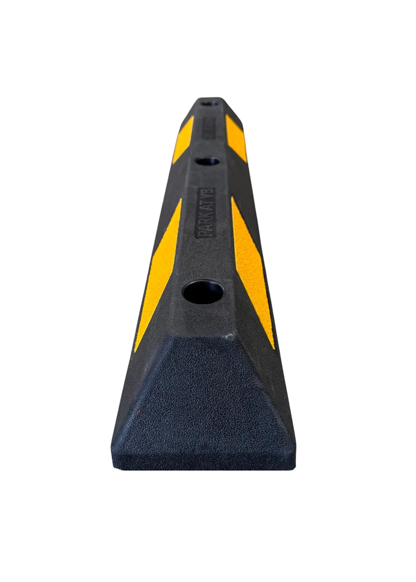 Radstopp Kunststoff 87 cm – Schwarz-Gelb reflektierend