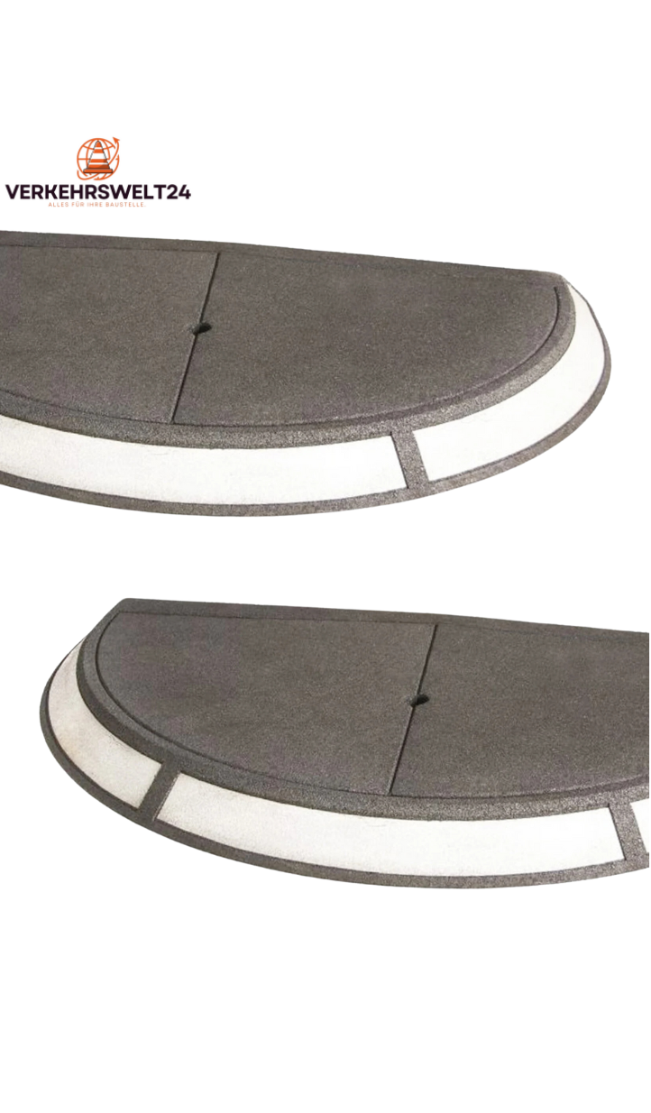 Verkehrsinsel Gummi 160 x 100 x 15 cm halbrund modular