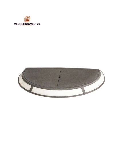 Verkehrsinsel Gummi 160 x 100 x 15 cm halbrund modular