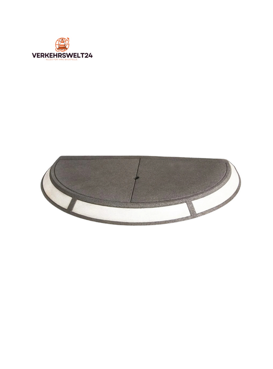 Verkehrsinsel Gummi 160 x 100 x 15 cm halbrund modular