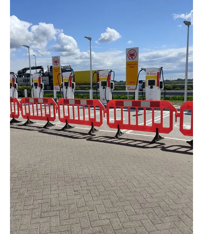 Kunststoff Absperrgitter Orange 6 Stück – 200 x 100 cm