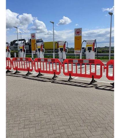 Kunststoff Absperrgitter Orange 6 Stück – 200 x 100 cm